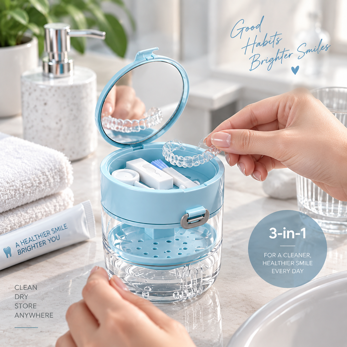 Smart Retainer Case – Clean, Dry & Store Your Retainer Anywhere