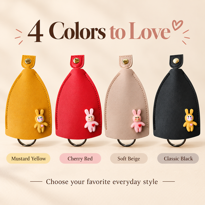 🔥 Cute Bunny Mini Pouch 🐰 | Adorable 3D Rabbit Charm, Stylish & Portable with Metal Ring