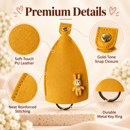 🔥 Cute Bunny Mini Pouch 🐰 | Adorable 3D Rabbit Charm, Stylish & Portable with Metal Ring